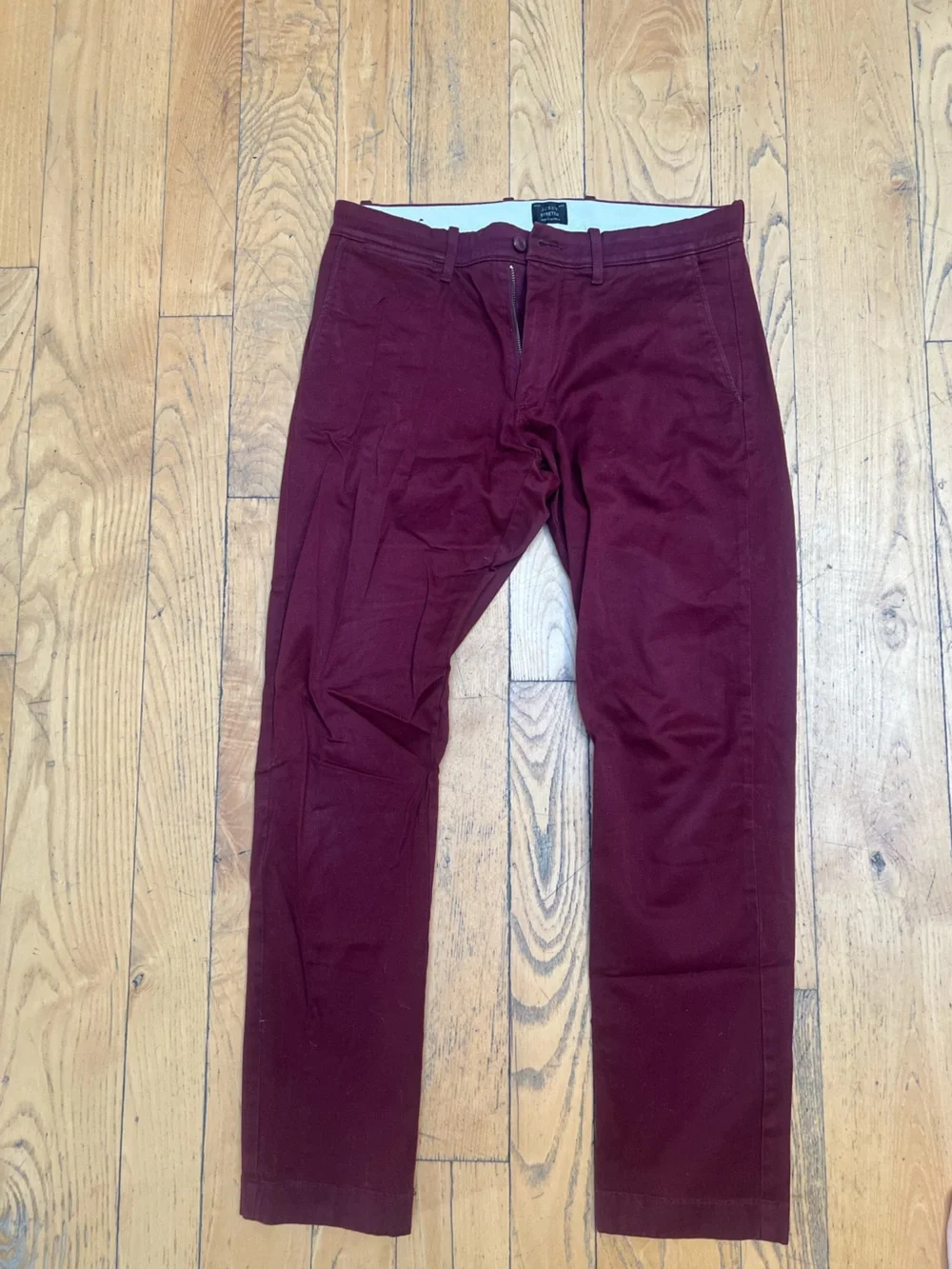 J. Crew Men's Maroon Slim Chinos